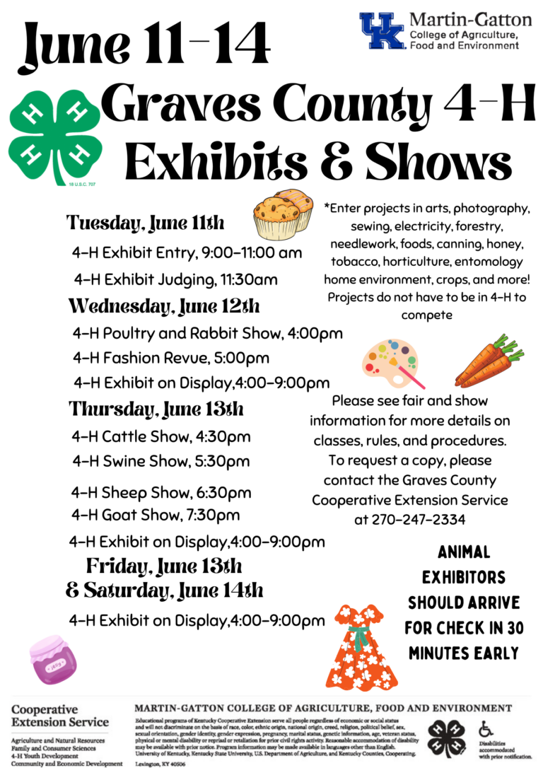 Graves County 4-H Exhibits & Shows